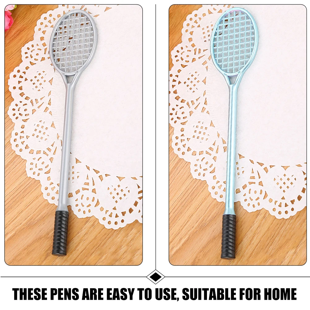 

12pcs Badminton Racket Gel Smooth Writing Cute Pens for Girls Student Gift Kids Colored Pens Office School Stationery Bulk Ink