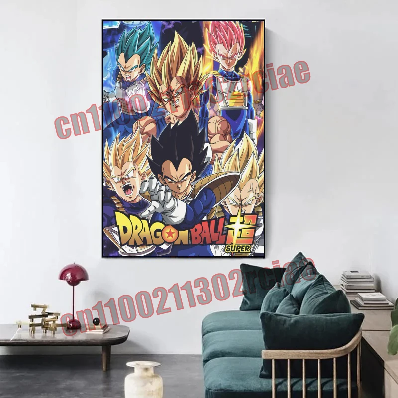 Lukisan Kanvas Poster Dragon Ball Kartun Berdarah Panas Jepang Cocok untuk Hadiah Anak-anak Dekorasi Ruang Tamu dan Kamar Tidur