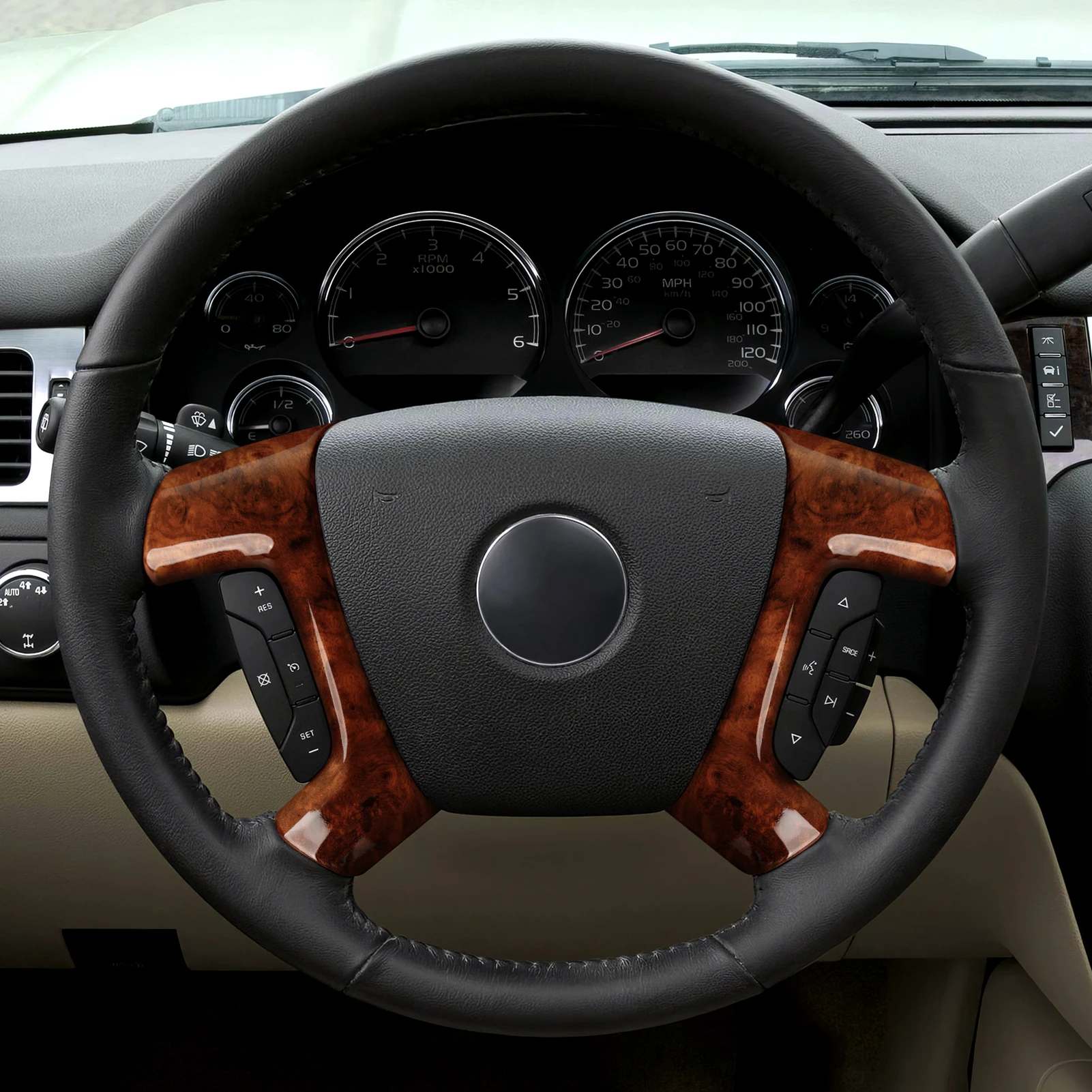 Auto Lenkrad Panel Holzmaserung ABS Innen Aufkleber Für Chevrolet Avalanche Express Silverado Suburban Tahoe Traverse Trim – Detail 5