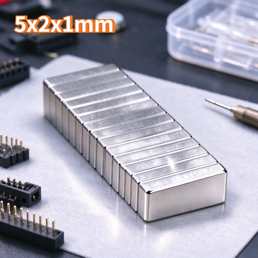5X2x1mm Small Block Magnets N35 5*2*1 Neodymium Magnet 5x2x1 Permanent NdFeB Strong Powerful Magnetic Magnets 5*2*1
