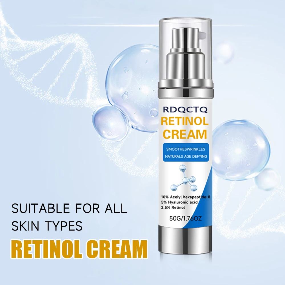 50g Retinol & Hyaluronic Acid Facial Cream - Daily Skin Renewal & Deep Moisture Formula for Face & Neck Skin Care