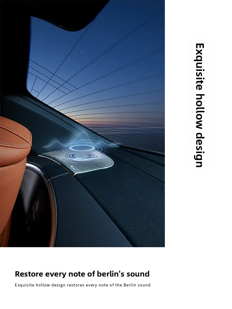Suitable for Mercedes-Benz W223 S-class modified rear window horn cover S450L S480 S400L car interior patch accessories  2021+