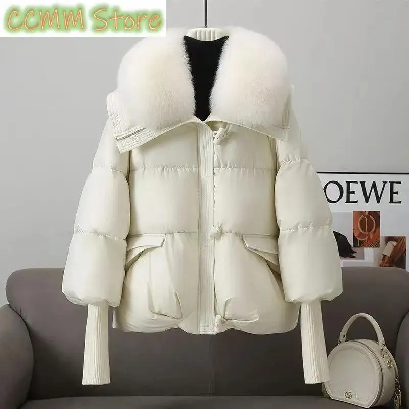 New Loose Ladies Cropped Jacket Winter Woman Parka Overcoat Korean Fashion Female Ultra Light Warm Coat