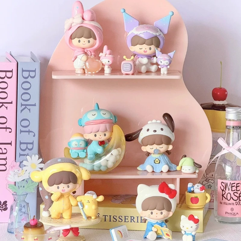 

Персонажи Zzoton X Sanrio, подготовка перед сном, серия слепая коробка, сумка для прилива, подвеска, загадочная коробка, кавайная кукла, игрушка-сюрприз, новинка