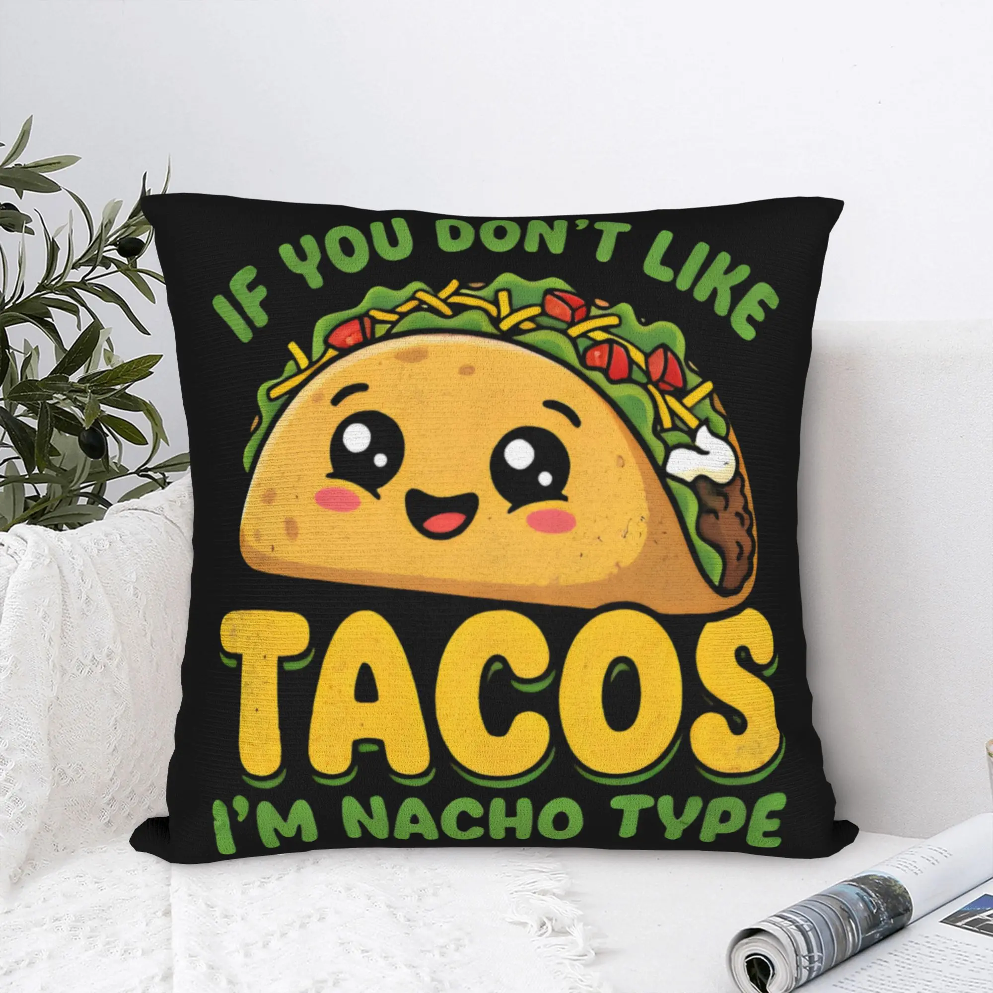 Let's FIESTA Party Printed Pillow Case Mexican Amigo Cinco De Mayo Sombrero Soft Pillow Cover For Sofa Couch Bed Cushion Cover