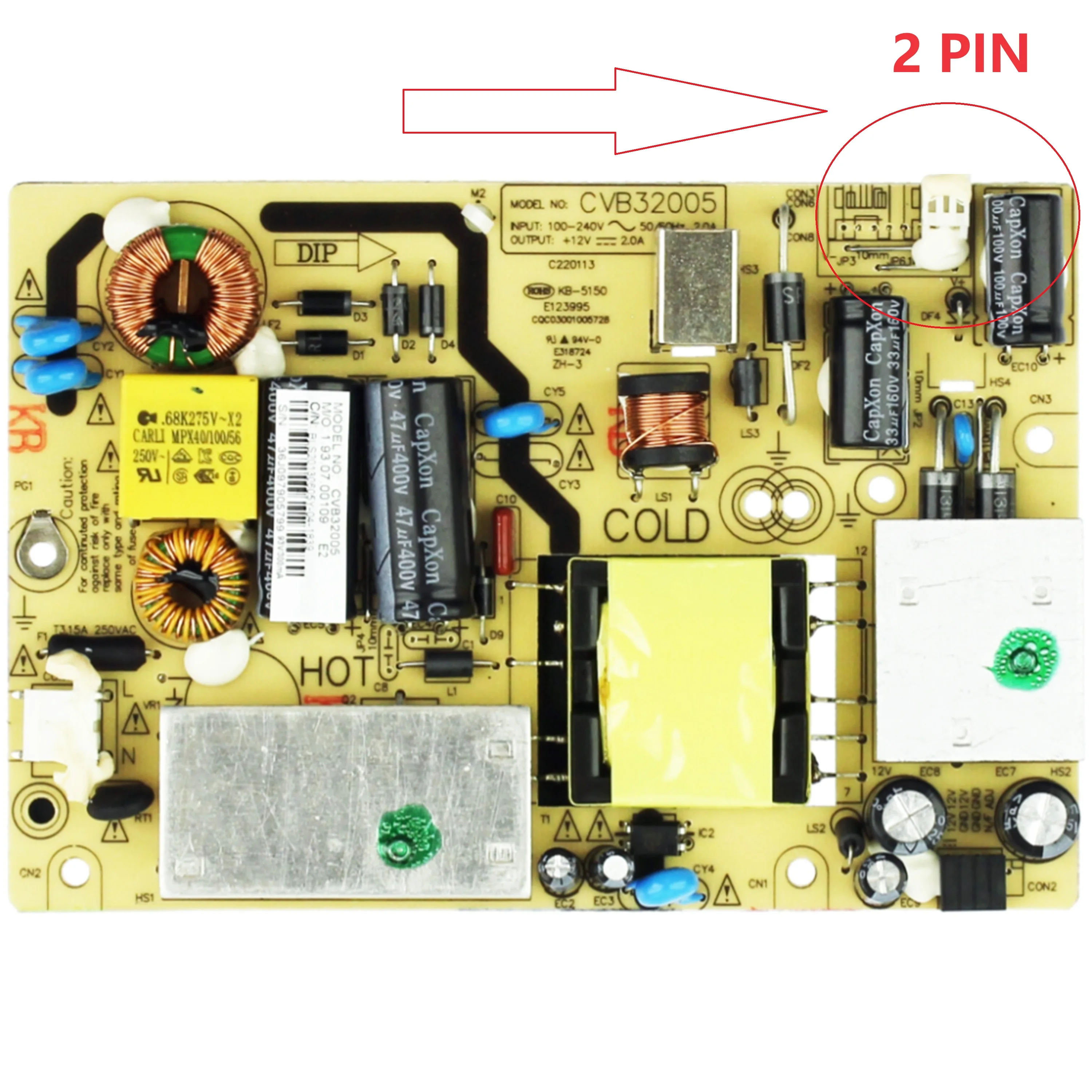 Genuine Edition Original CVB32005 1.93.07.00417 CVB32005AB59 140705 Power Supply Board 2 PIN ELEFS321 NS-28DD310NA15 SE32FY22