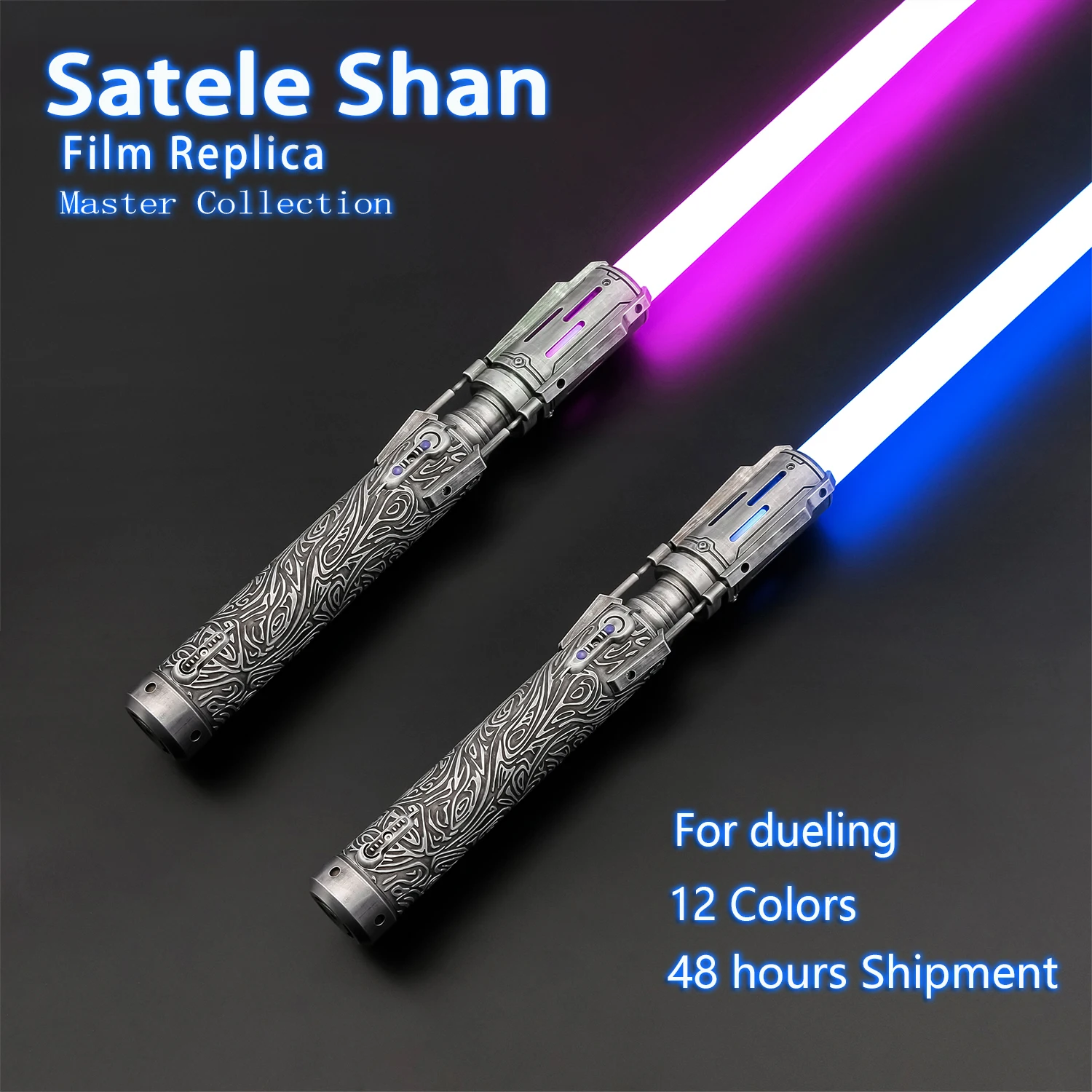 TXQSABER High Quality Shan Replica Lightsaber Metal Hilt Heavy Dueling RGB Pixel Light Sword SNV4 Cosplay Gift 12 Colors