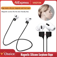 Magnetic Wireless Anti-Lost Silicone Earphone Rope Holder Cable For AirPods Pro Airdots Samsung Buds Plus Headphone Neck String
