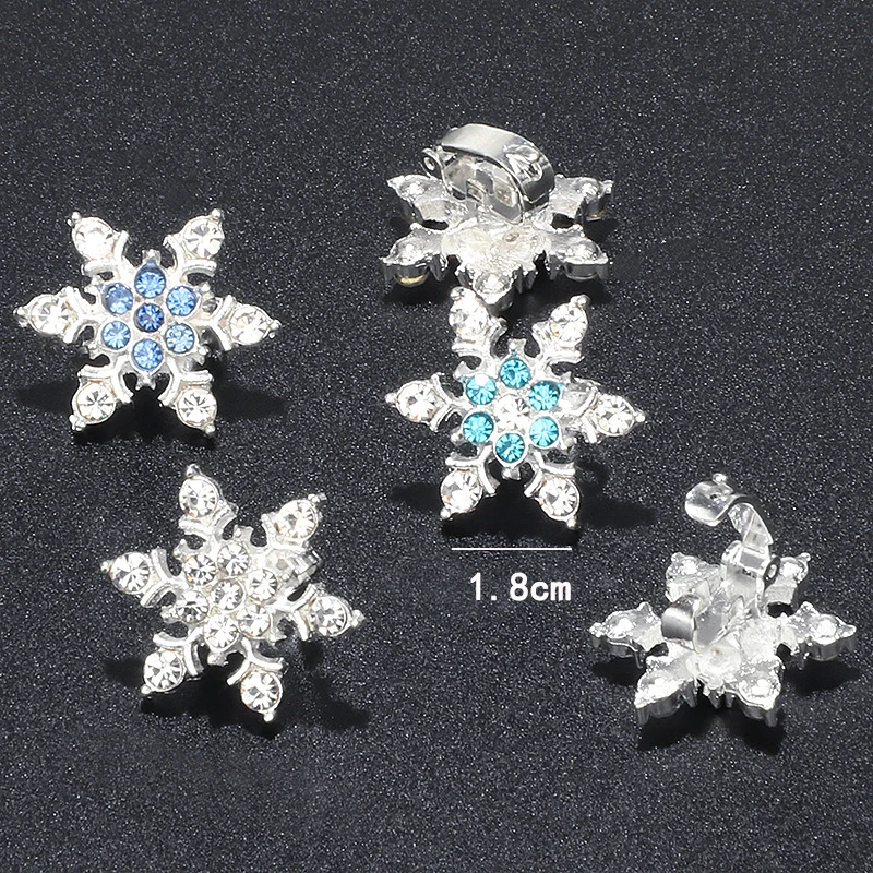 10 Stück Legierung Strass Schneeflocke Haarspange Frauen geflochtene Haarnadel Braut Hochzeit Haarschmuck – Detail 1