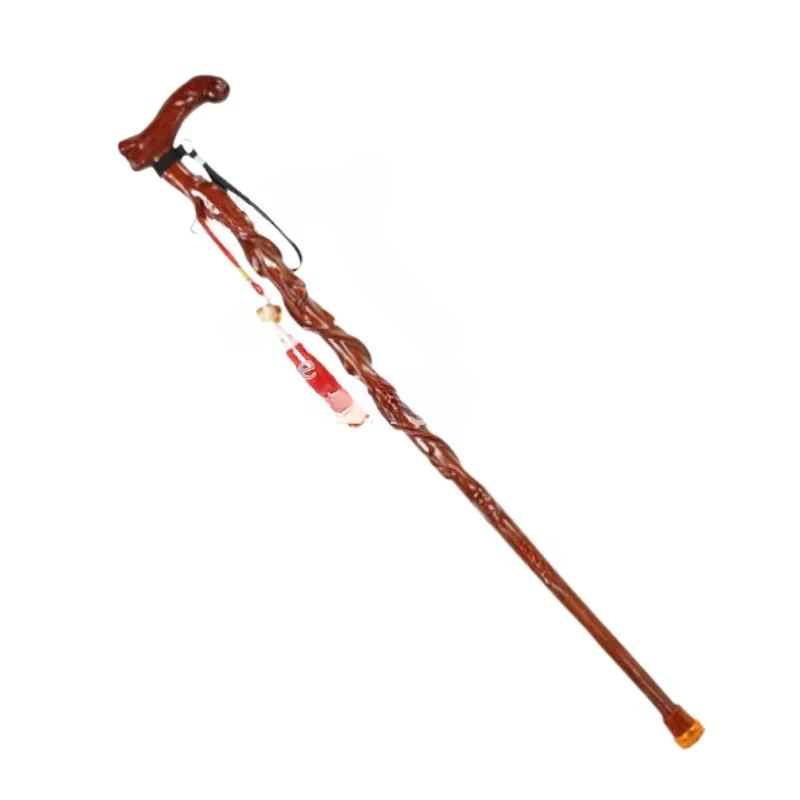 Solid Wood Crutches Rosewood Crutches Elderly Walking Sticks Wooden Anti-Slip Elderly Walking Stick Female Crutches Wood