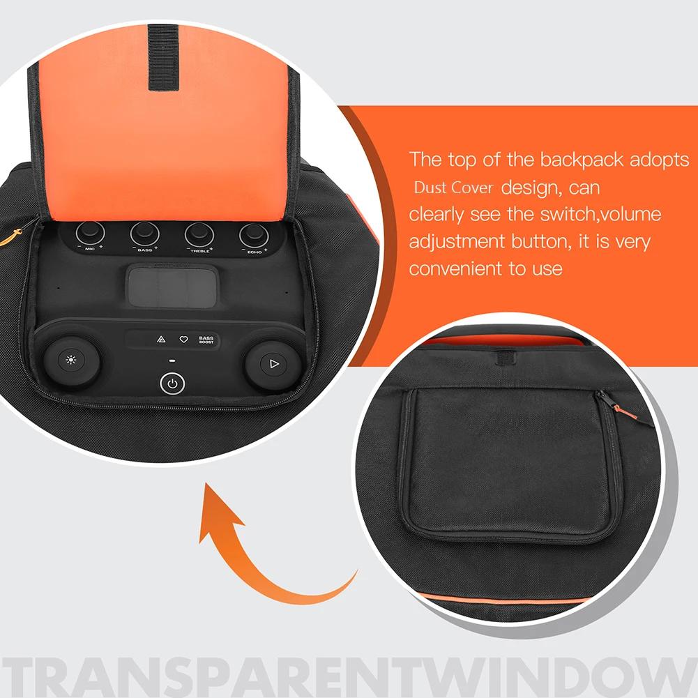 Dust Cover Protective Case with Side Storage Pocket Speaker Case Slip Sleeve Multifunction Bag for JBL Partybox  Speaker