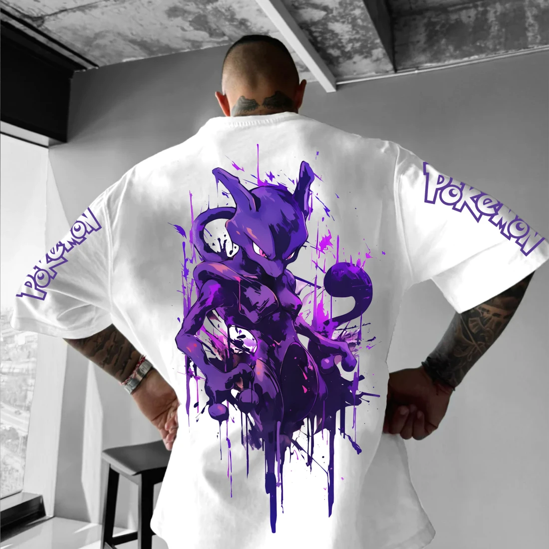 Summer Anime Pokémon Cosplay T-Shirt Cotton Short Sleeve Tops Casual Loose Retro T-Shirt Men Women Family Matching Outfits Tops view 3