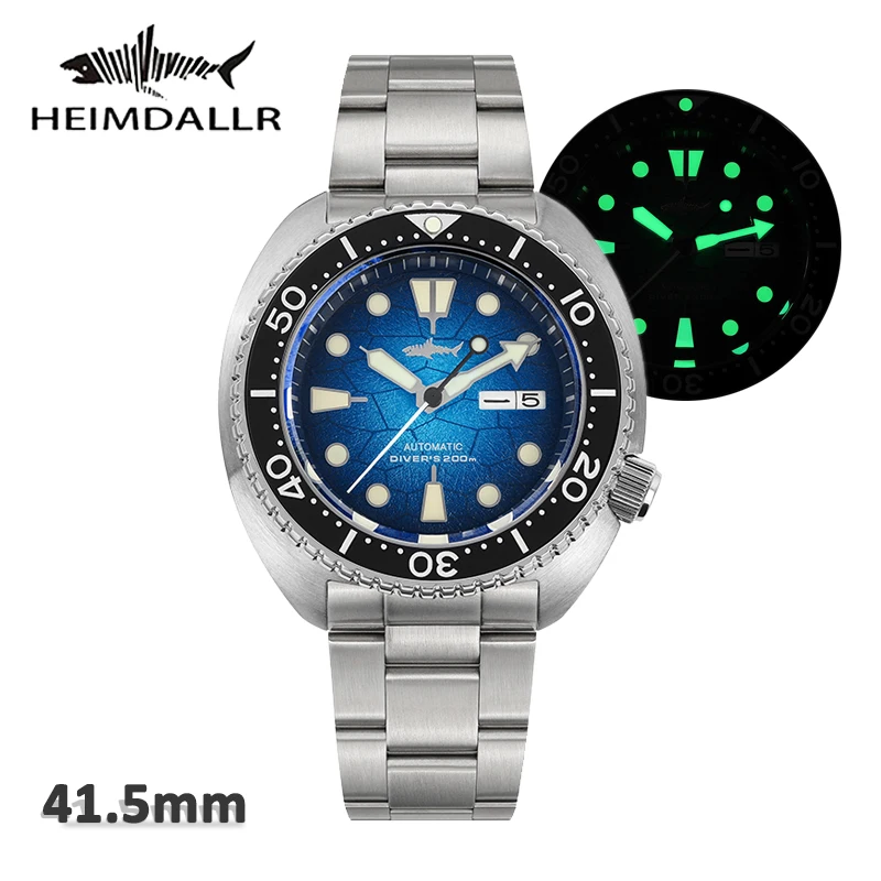 Heimdallr 6105 Dive Watch NH36 Automatic Mechanical Watch Sapphire Crystal Ceramic Bezel Super C3 Luminous 200m 6105 Men Watch