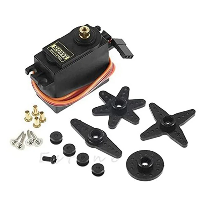 Servomoteur à engrenage en métal pour contrôle, servomoteur numérique, couple à grande vitesse, robot de voiture intelligente, angle 180, 20kg, 4 pièces
