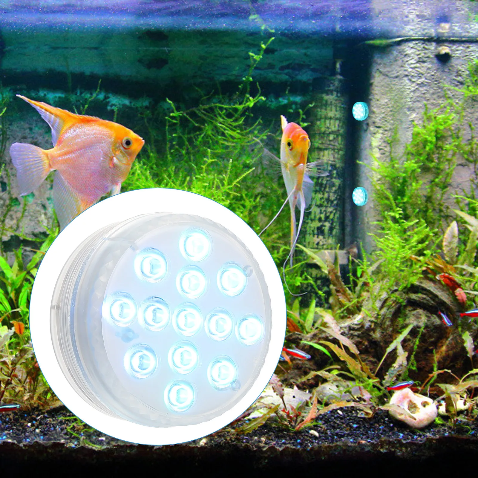 

2 комплекта водонепроницаемых подводных светильников с дистанционным управлением, меняющих цвет, светодиодные светильники для бассейнов, аквариумов, прудов, декоративные погружные светильники