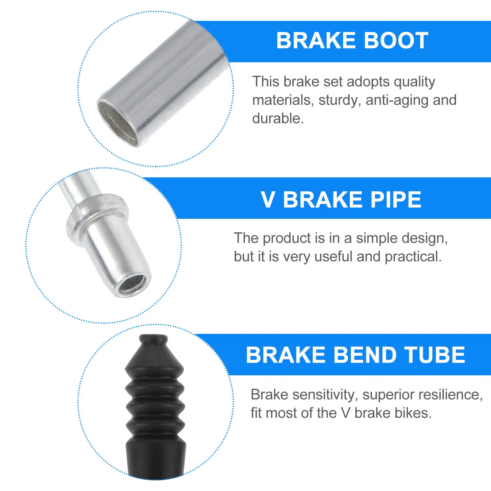 15Sets Accessories Durable Aluminum Alloy Stainless Steel Easy Install Fixed Gear Bikes Smooth Comfortable