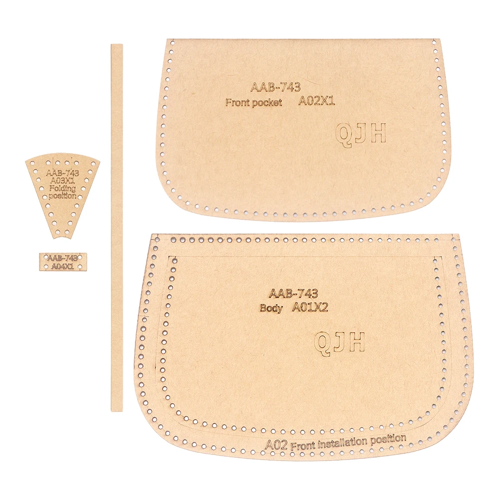 1set DIY Sewing kraft Paper Template for Hand Making Leather Wallet Bag, Brown Paper Design Pattern, DIY Leathercraft Materials