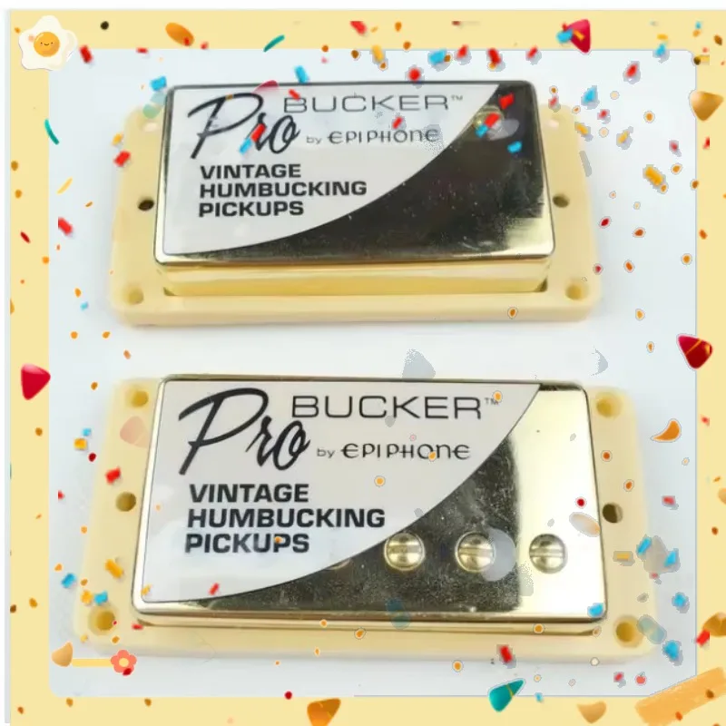 Wei Ke Music Store--1 Set  Standard ProBucker Alnico Electric Guitar Humbucker Pickups with Pro Wiring Harness Gold Cover