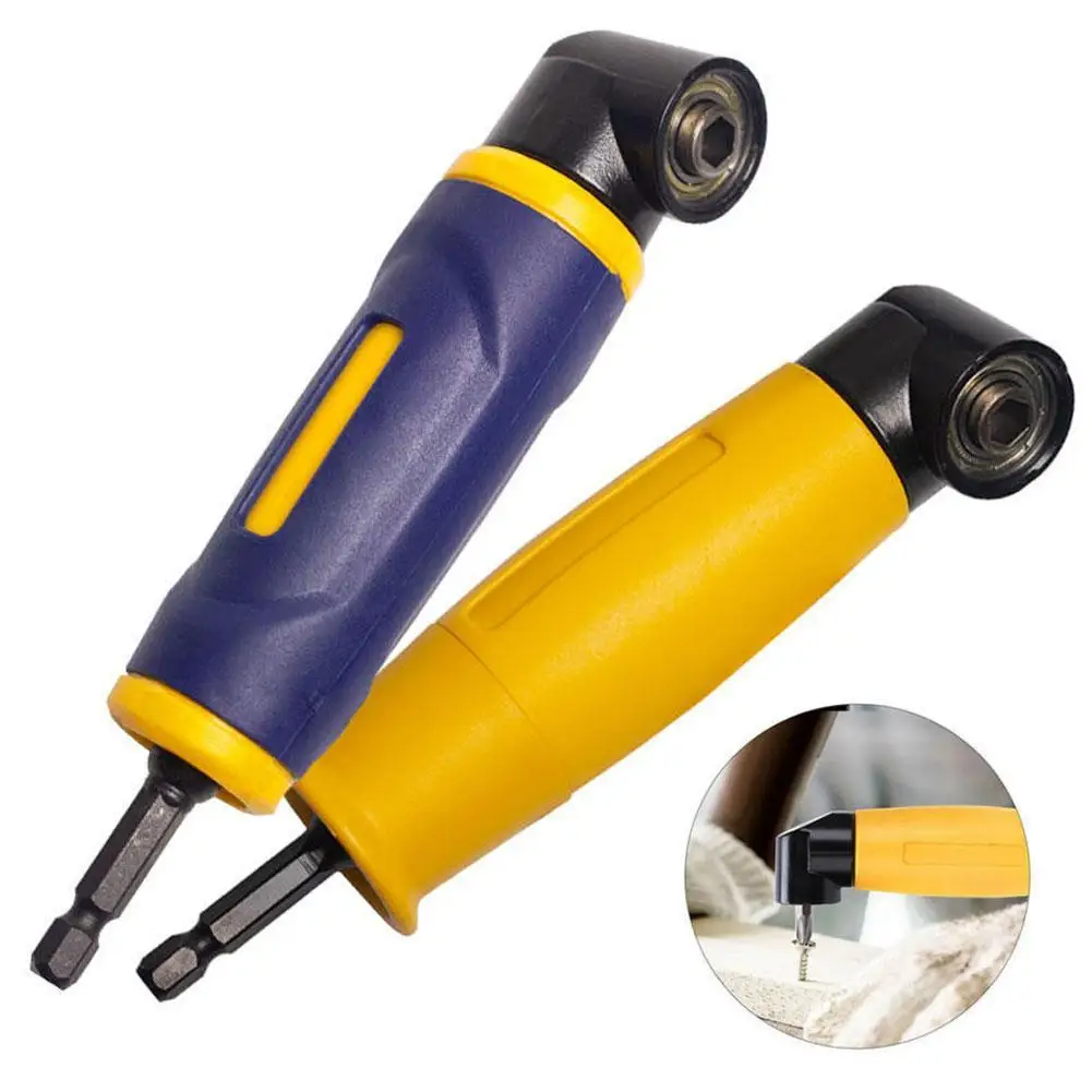 

1PC Hexagonal Handle Yellow 90 Degree Extended Corner Tool Right Angle Screwdriver Connecting Rod Electric Tool Accessory