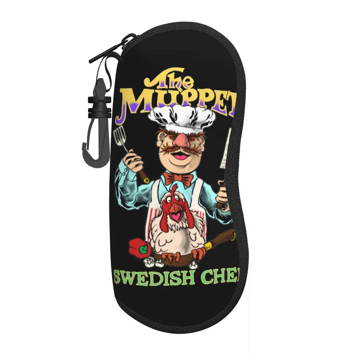 Swedish Chef Muppet Show Glasses Case Unisex Travel Eyewear Box Vintage Eye Contacts Case