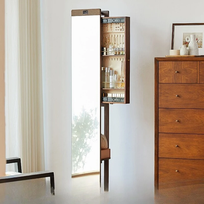 

Jewelry box, storage box, multi-layer drawer, rotating full-length mirror.