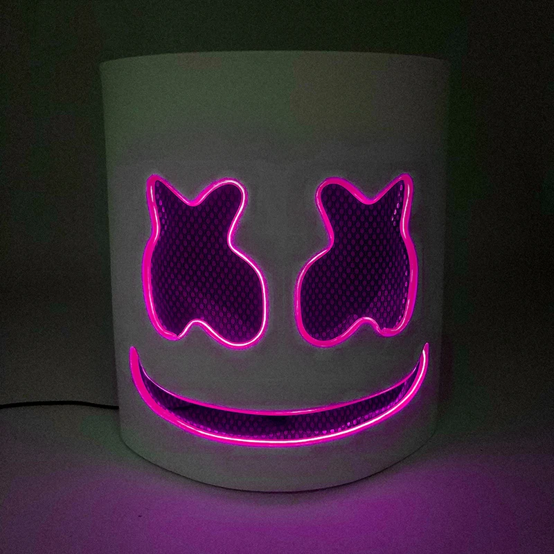 DJ Marshmello Luminous Head Cover, LED Light Up Accessory