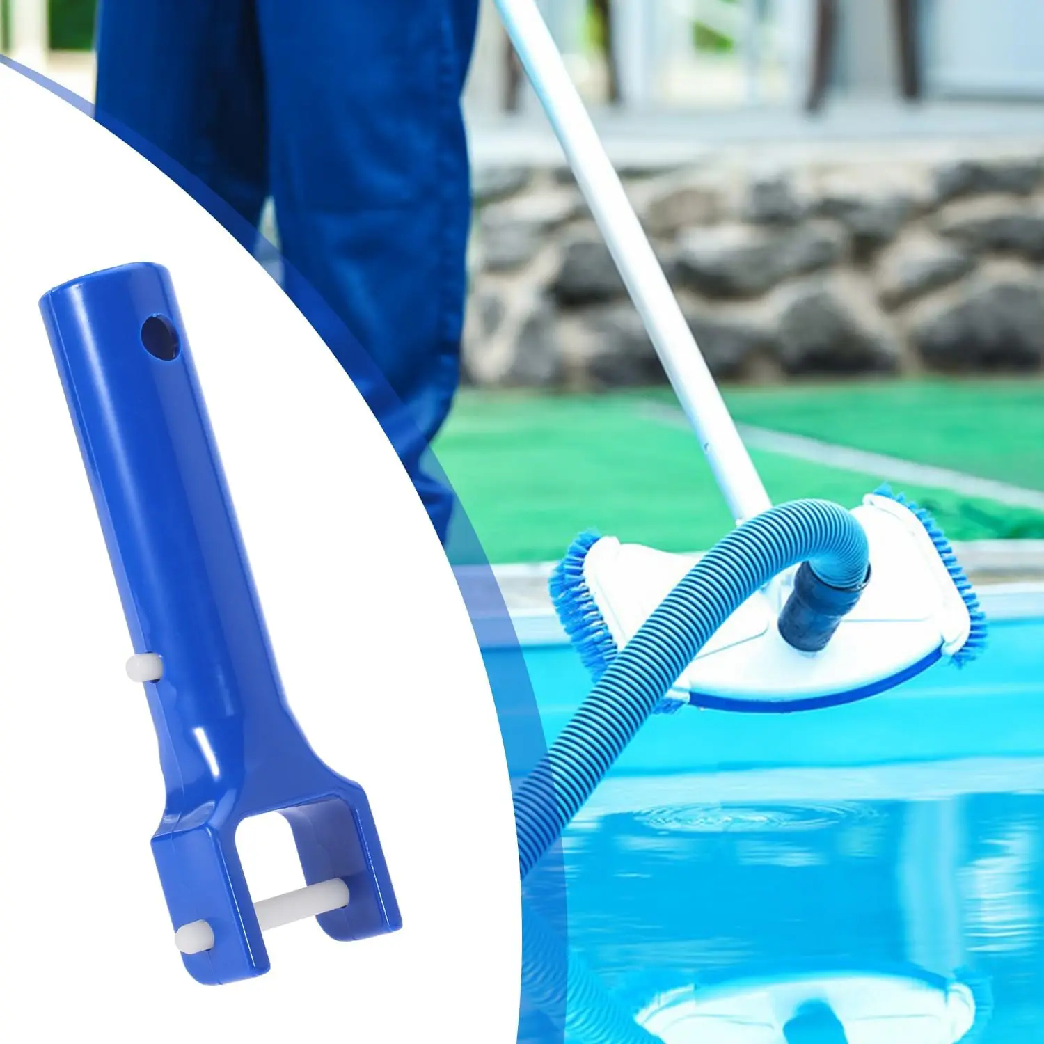 

Pool Suction Head Handle Replacement Clip Yoke Handle for Swimming Pool Vacuum Head Pole