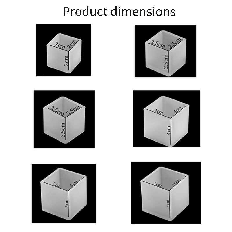 1PC Crystal Drop Glue Non Polishing DIY Jewelry Cube Ornament Plant Dried Flower Insect Specimen Silicone Mold