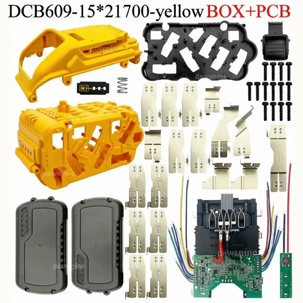 Battery Pack Housing For DCB609 21700 Cell Holder With PCBA Circuit Module Repair Set For Cordless Power Tool Systems