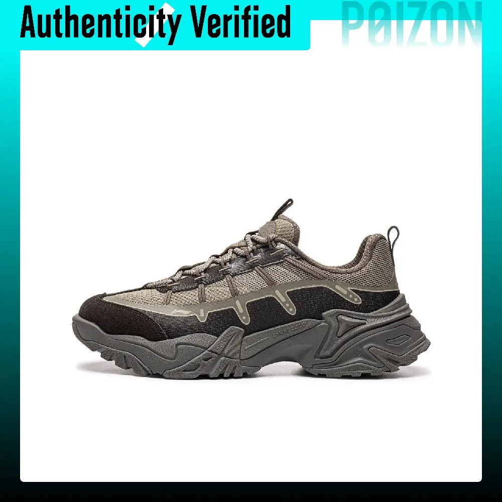 Li-Ning 1000 Lines 2.0 Mountaineering & Hiking Shoes Men's Low-top Blue Black Gray Color Block Patchwork AHCW075-2