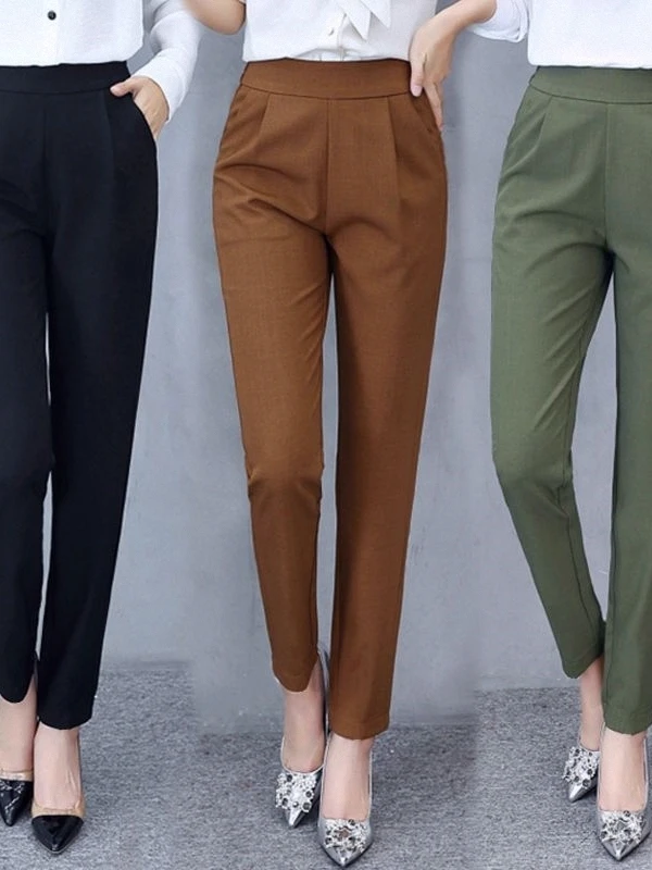Slim Fit Casual Harem Pants for Women Spring Autumn New Style plus Size Fashionable Long Leggings Ladies Casual Trousers