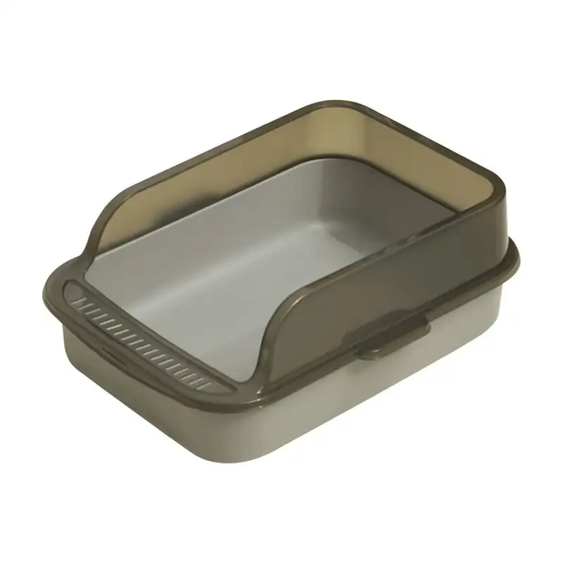Lettiera aperta Controllo degli odori superiori aperto Padella igienica per gatti a prova di perdite Toilette per gattini facile da pulire Lettiera su un lato alto per la casa