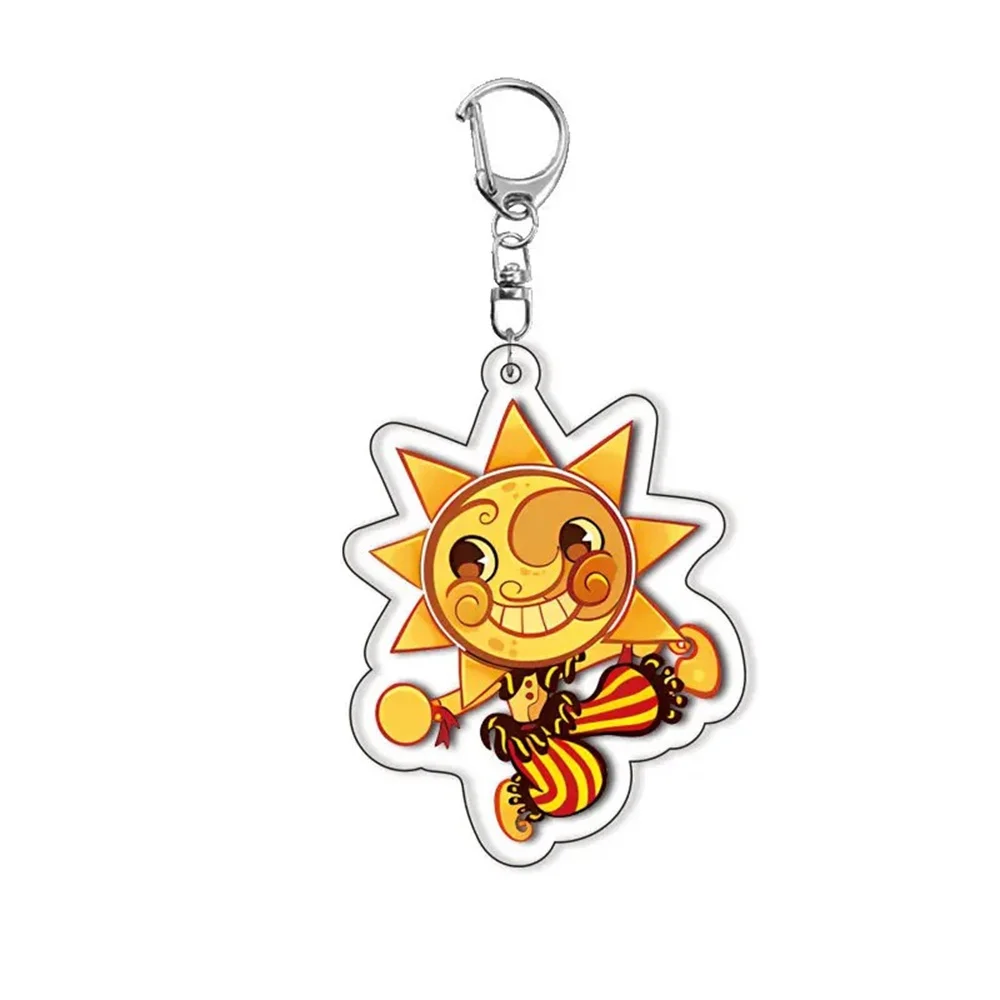 6CM Game FNAF Acrylic Keychain Model Cosplay Characters Ornament Accessories Christmas Collection Gifts