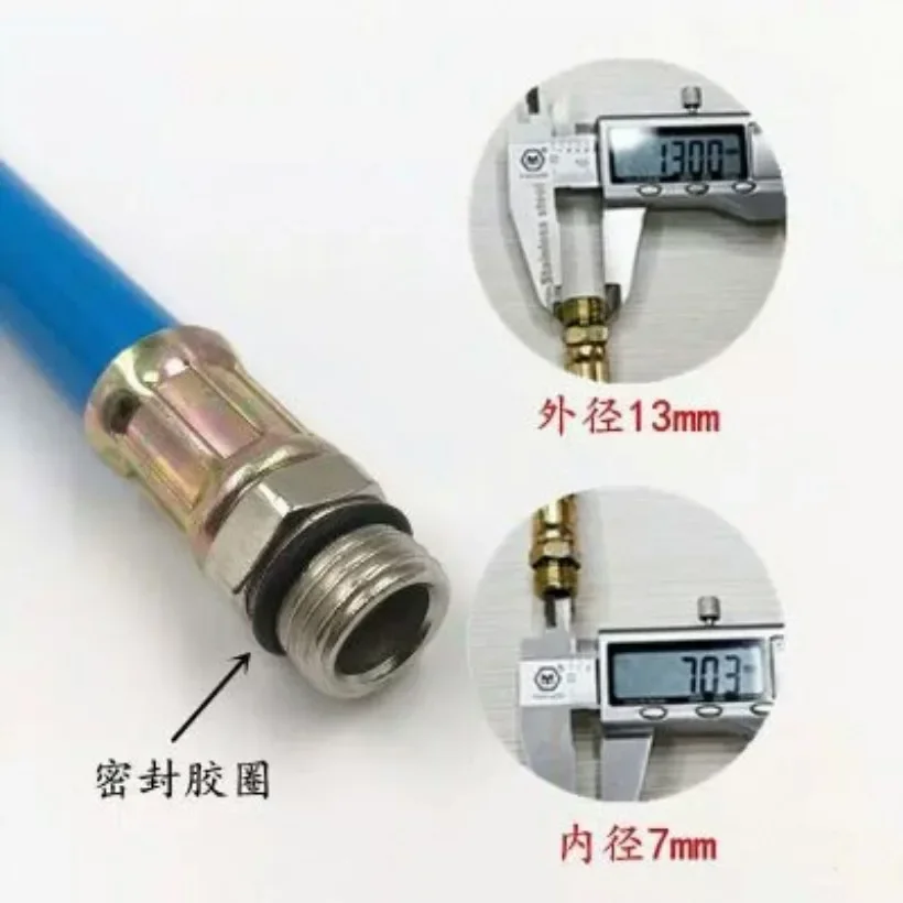 Car Tire Air Pressure Inflator Gauge Tire Pressure Gun With Air Nozzle Pressure Gauge Tube Lock Motorcycle Repair Tools 1PC