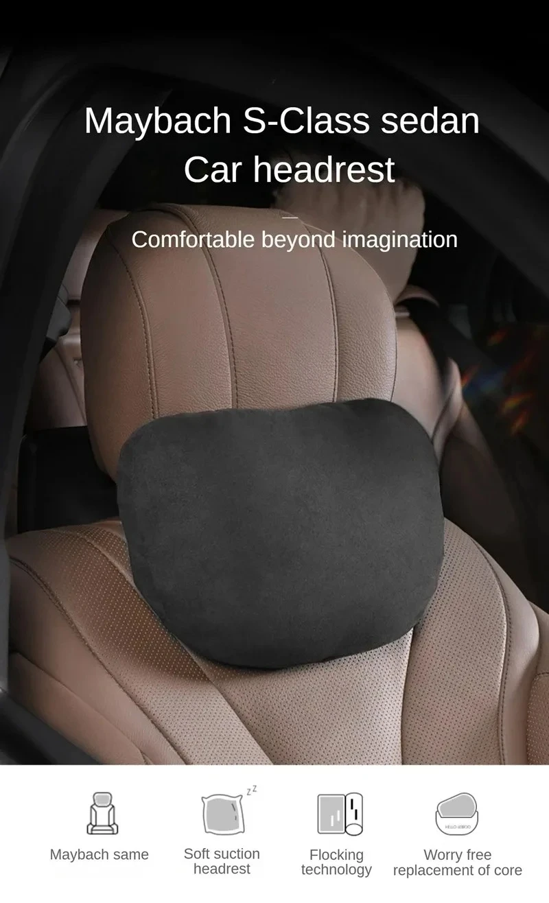 1/2 Stück Memory-Schaum Auto-Kopfstütze Nackenstütze Auto-Zubehör Sitzklasse Weiches Universelles Verstellbares Auto-Kissen Nackenstützkissen – Detail 1