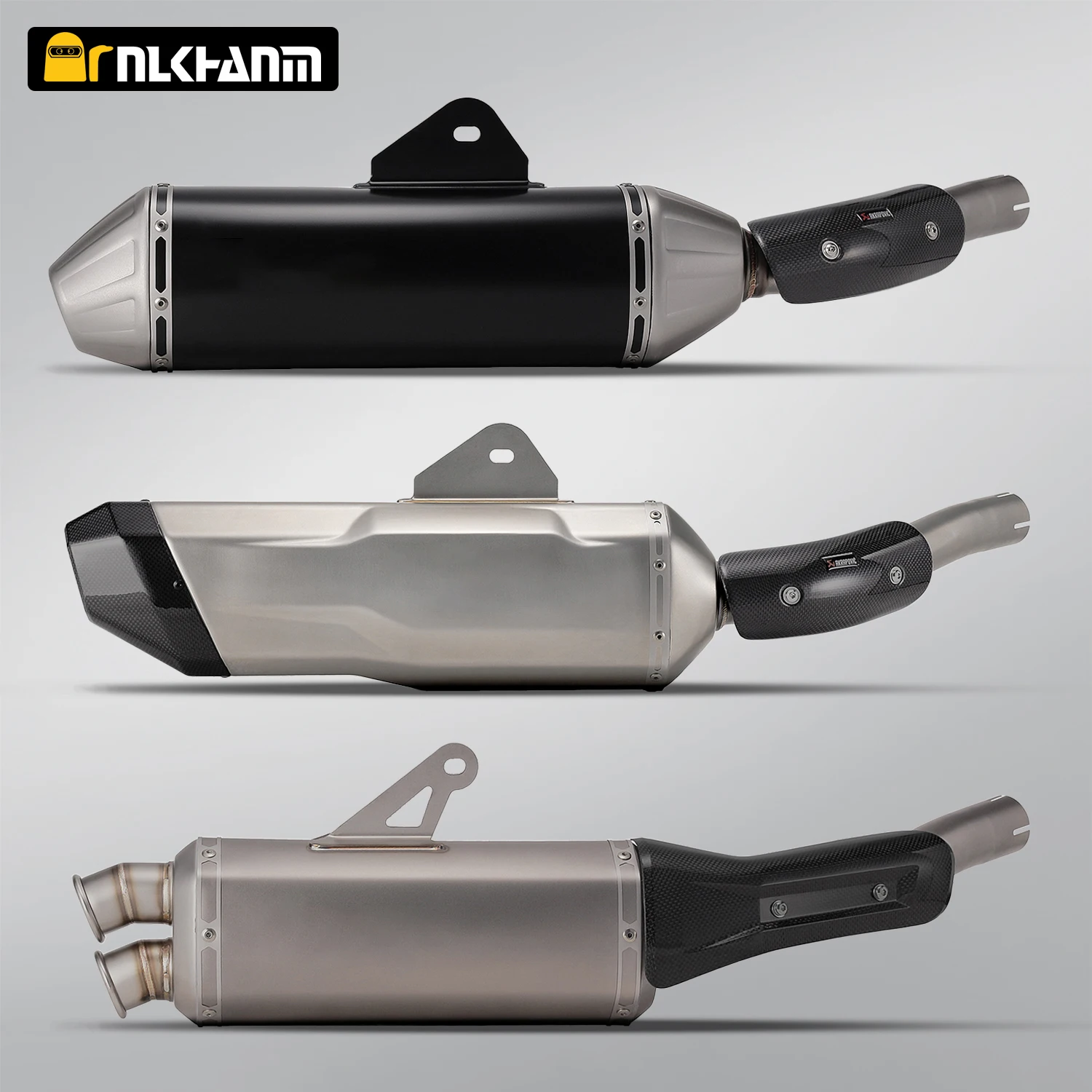 

Yamaha T700 TENERE 700 2019-2024 ADV Stainless Steel AK Muffler with Carbon Fiber Rear Cover For Yamaha T700