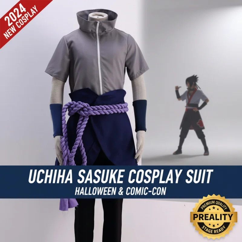 

☆SunlCos 2024 Anime Sasuke Cosplay Suit Costume Halloween Ninja Roleplaying Clothes Stage Performance Men Sets☆