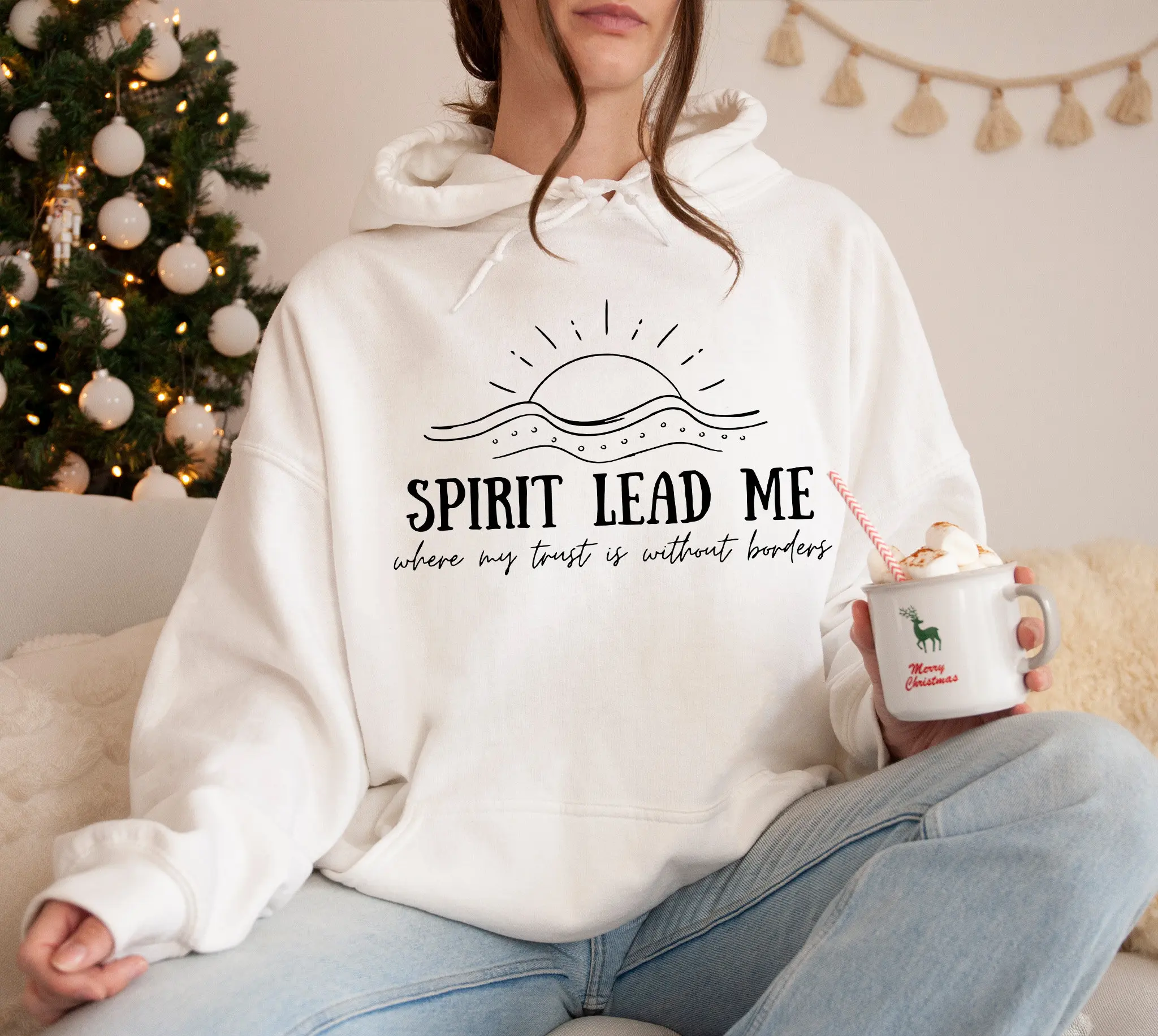 

Spirit Lead Me Printing Hoodie Sweatshirt Women Long Sleeve Sweatshirt Pullover Tops Unisex Fashion Retro Autumn Clothing
