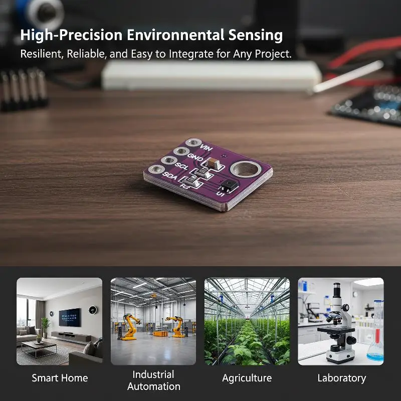 SHT40 SHT41 SHT45 Digital Temperature Humidity Sensor Module High Accuracy I2C Interface For DIY Electronic Projects