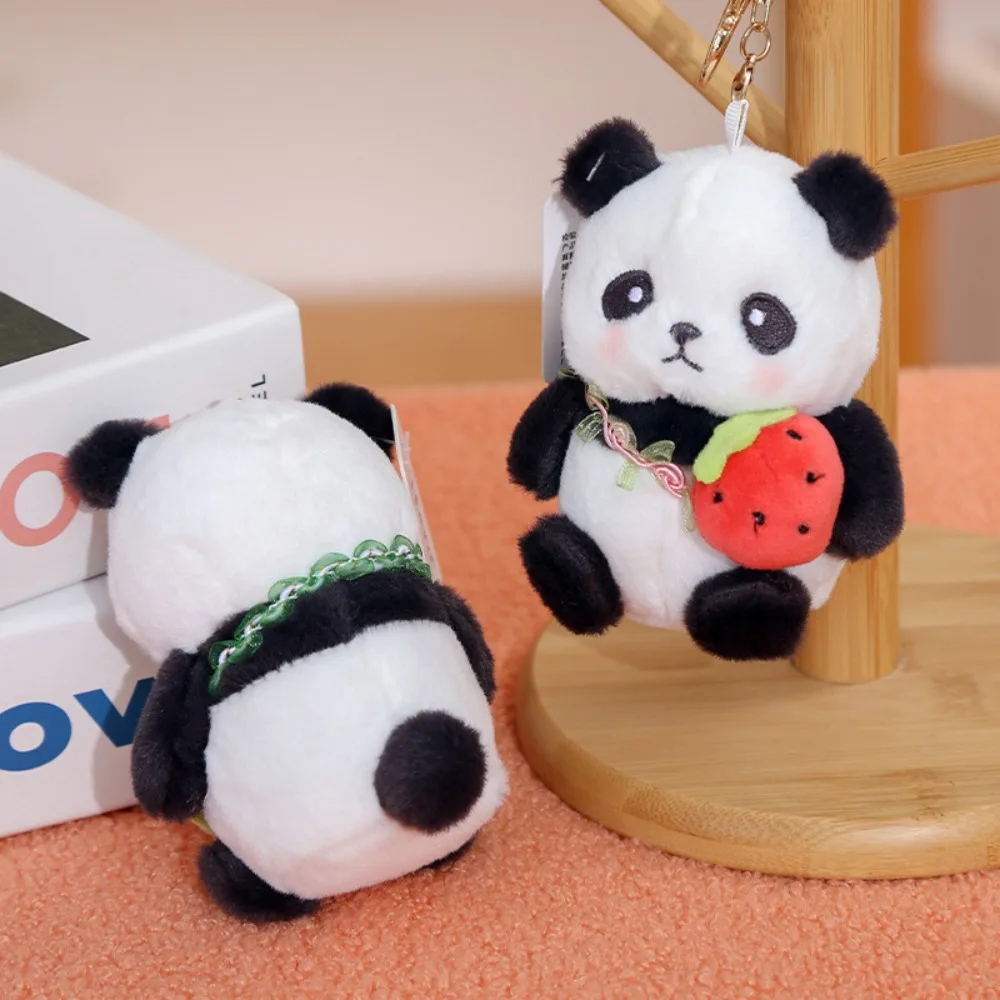 

Новый кулон с фруктами и пандой, плюшевый брелок с животными, автомобильный брелок для ключей, мультяшная плюшевая панда, подвесной милый брелок с пандой, рождественские подарки