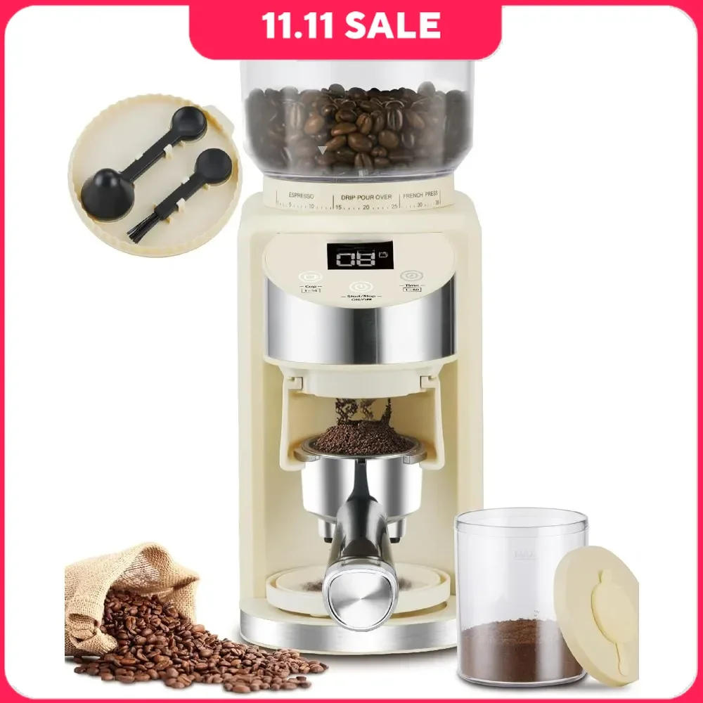 

Coffee Grinder with 35 Grind Settings, 120VElectric Burr Coffee Grinder for Espresso, Coffee Bean Grinder