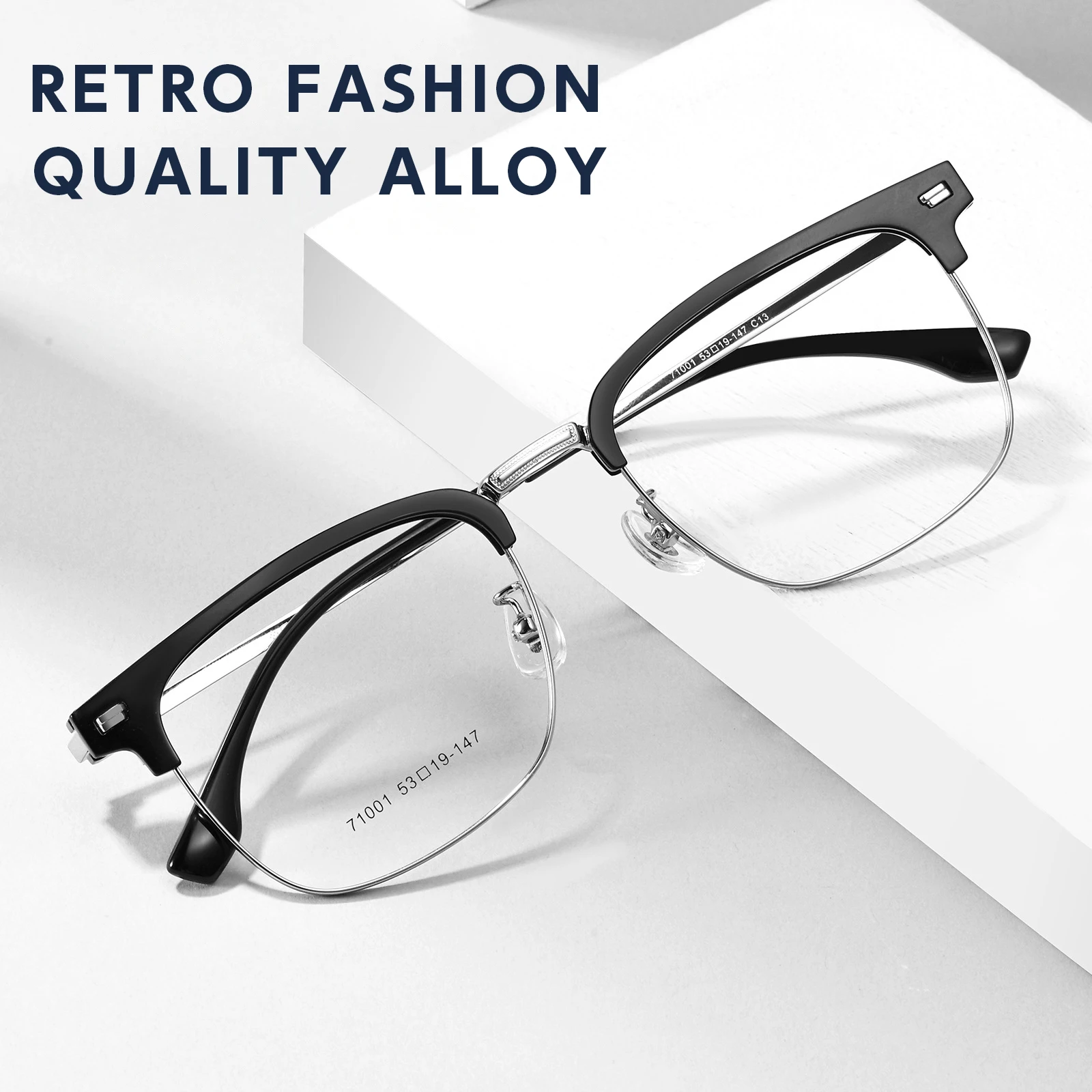 

HONGMEI New Ultra-light Metal Myopia Prescription Eyeglasses Frame Men Reading Blue light filter optical lenses Ladies