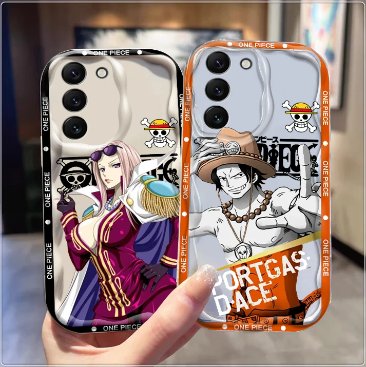 One Piece Nami Usopp Cute For Samsung S24 S23 S21 S20 Ultra Plus FE A73 A72 A71 A51 A31 A05S A05 A04 5G Wave Oil TPU Phone Case