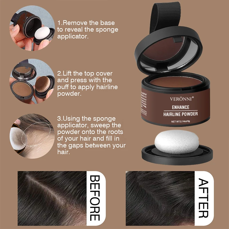 14 Colors Hairline Powder Hairline Shadow Powder Makeup Hair Concealer Natural Cover Unisex Hair Loss Product Modified Gray Hair