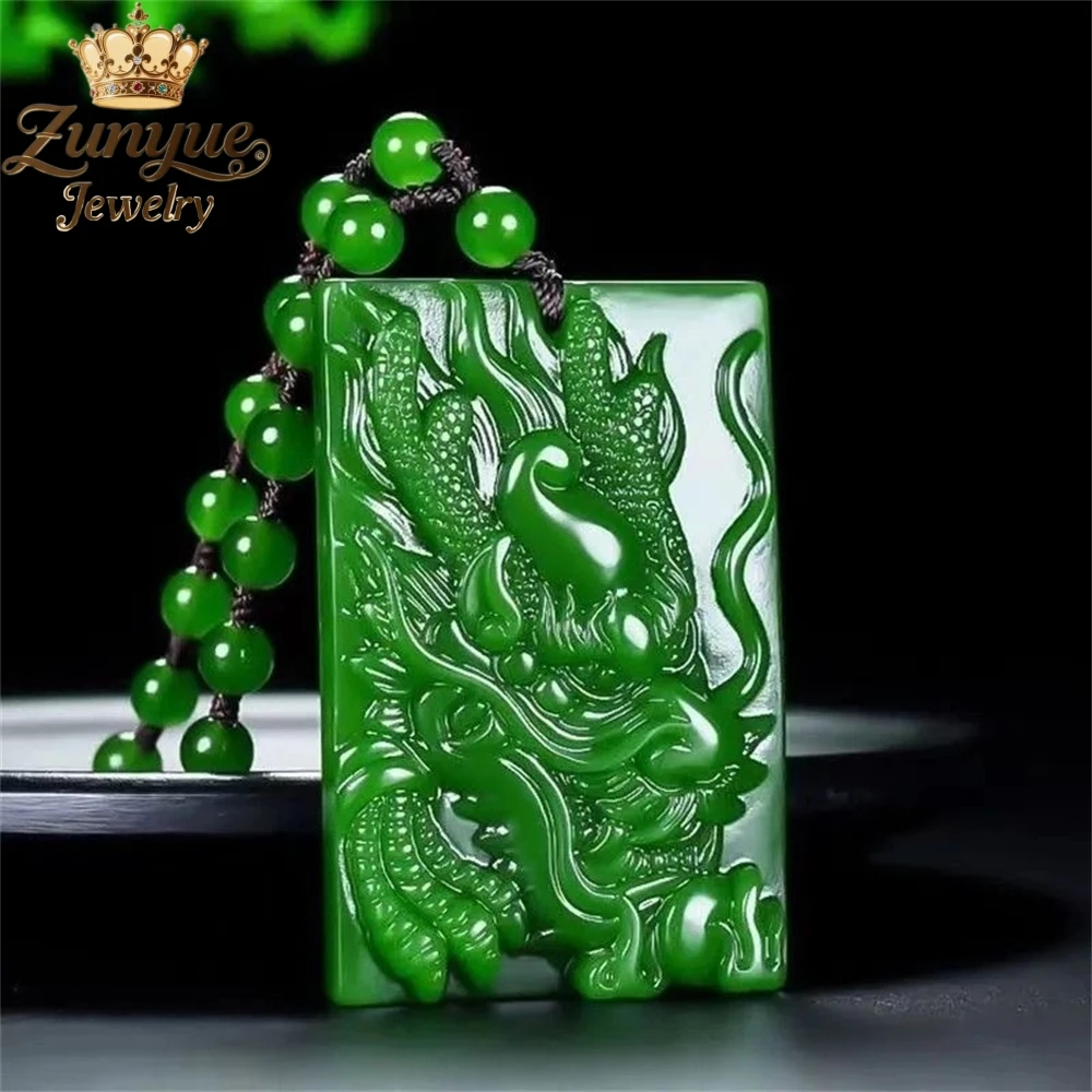 

Natural Hetian Jade Exquisitely Carved Dragon Head Jade Pendant Luxury Quality Jewelry Fashion Jewelry Fashion Jewelry Charms