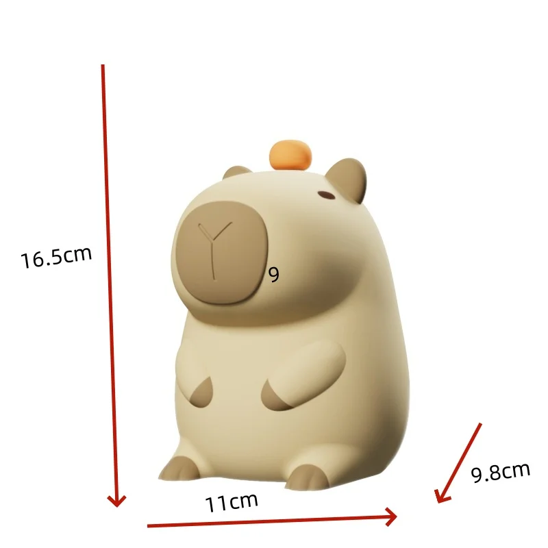 3D night light capibara mango cute anime lampada in silicone touch control USB ricaricabile timer dimming kids sleep night light