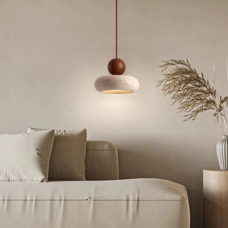 Simple Nordic Style Bedside Pendant Lights Wooden Living Room Indoor Lighting Lamp Creative Multifunctional Room Decoration