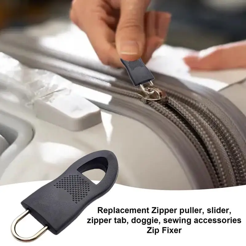 1pcs Replacement Zipper Pull Puller End Fit Rope Tag Clothing Zip Fixer Broken Buckle Zipper Handle Replacement Sturdy Zipper
