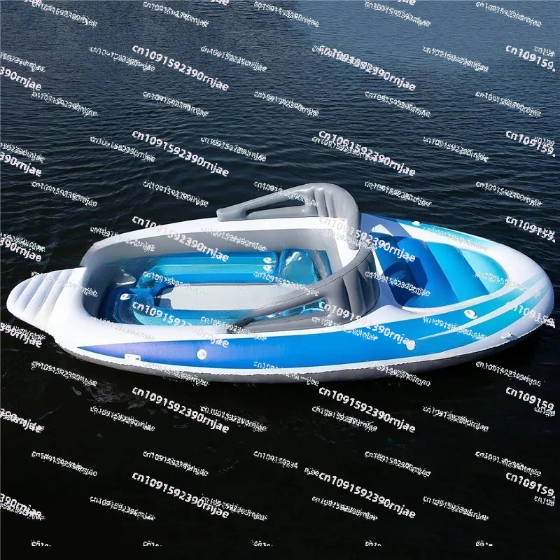 Suitable forYacht Water  Outdoor Party 6 People Island Boat Leather Rafting Boat Inflatable Canoe