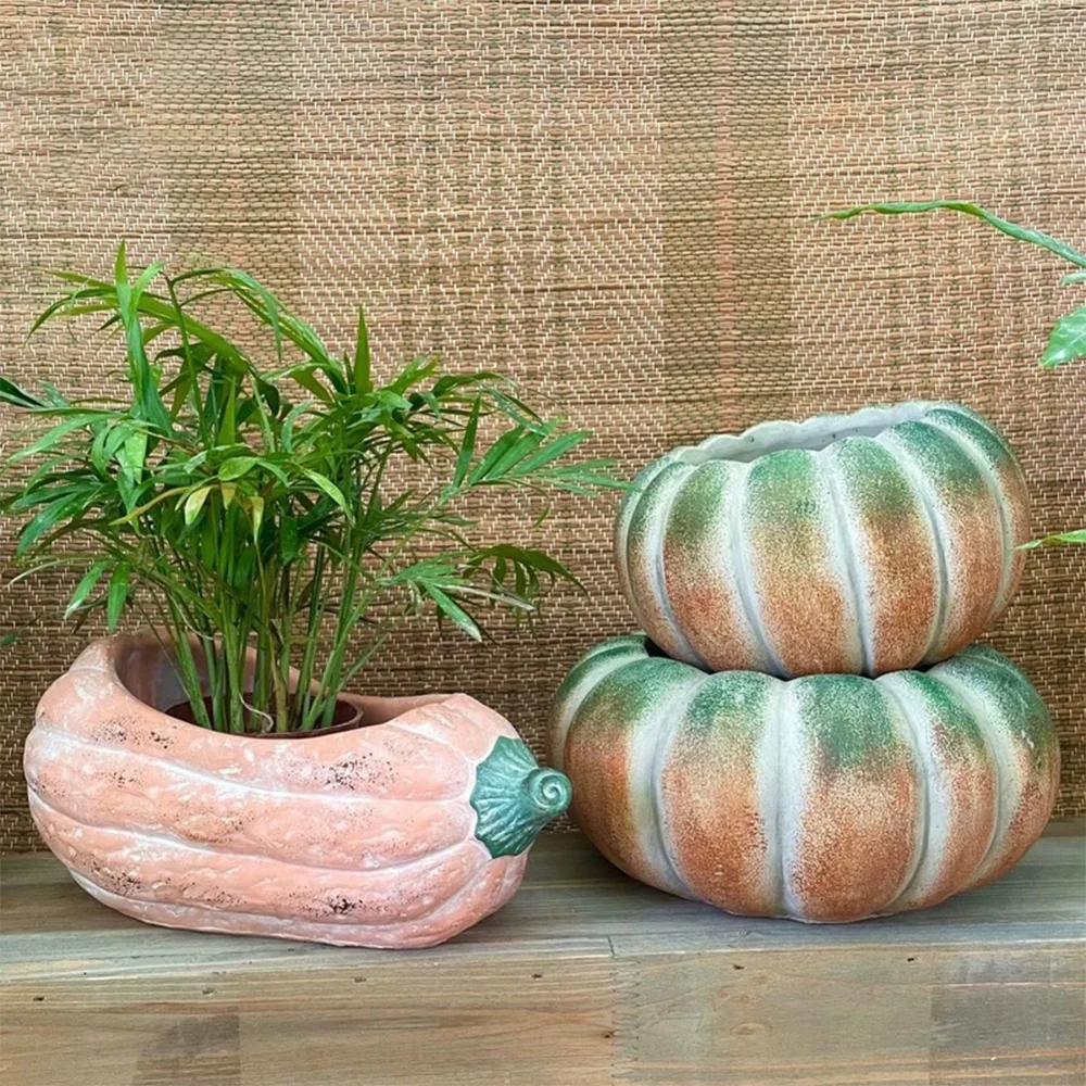 

Многоразмерная форма для цветов урожая тыквы-реалистичный цементный силикон для сочных цветочных горшков, набор для изготовления бетона в фермерском доме
